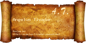 Angelus Tivadar névjegykártya